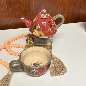 Tracy Porter Octavia Hill Collection Teapot with cup